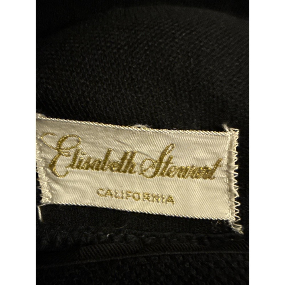 Vintage 60s‎ Elisabeth Stewart Bikini Top 34D Swimsuit Top Black Nylon Pin Up - Picture 11 of 12